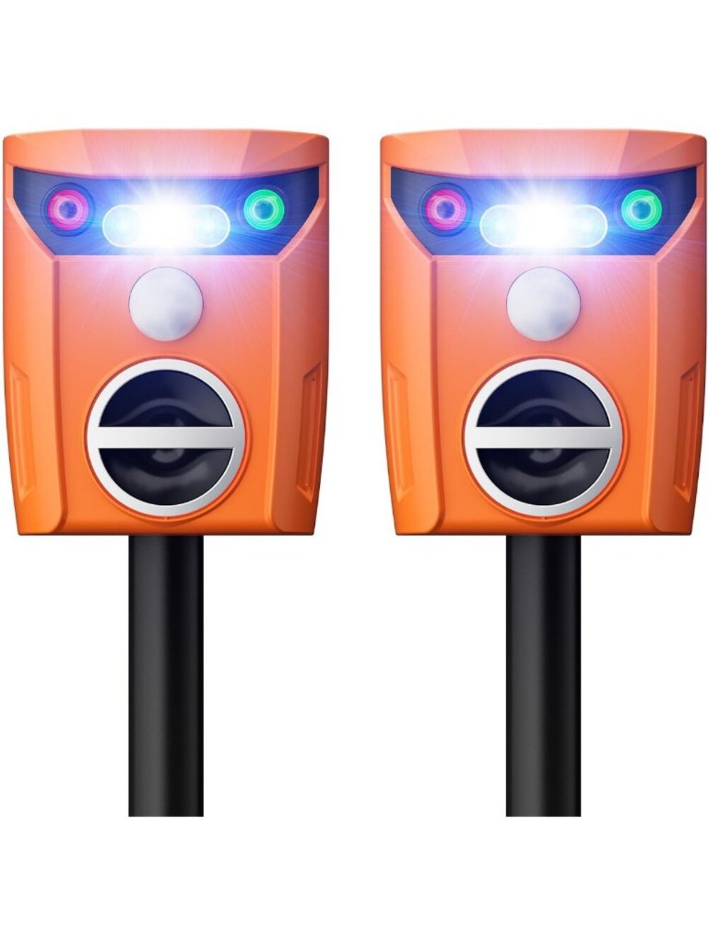 2-Pack Solar Ultrasonic Animal Repeller - Waterproof Deer & Pest Deterrent
